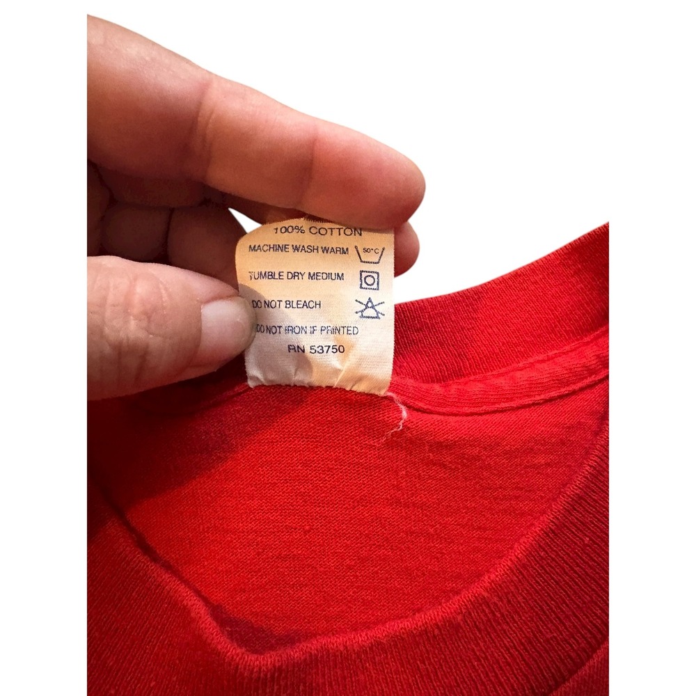 Vintage Bugle Boy Sporting Team Red Graphic T-Shirt XL Made in‎ USA 90s - Picture 7 of 7